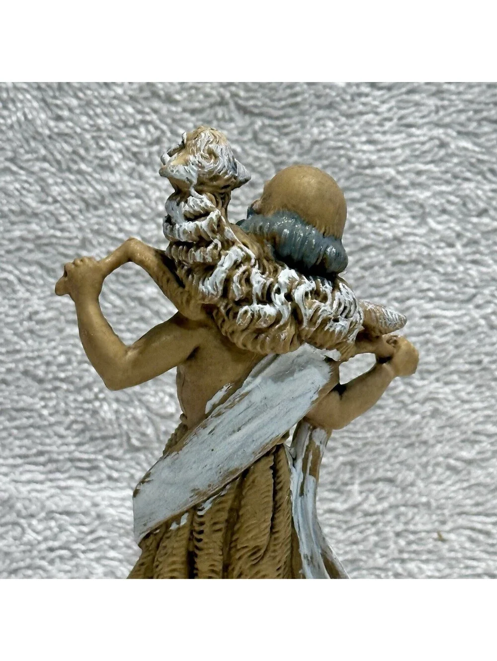 Vintage Nativity Replacement 5” Figurine - Shepherd Carrying A Lamb, Italy